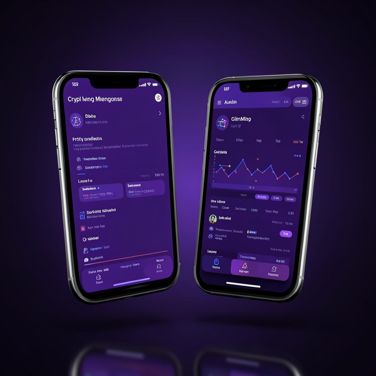 InterLink mining app shown on two phones